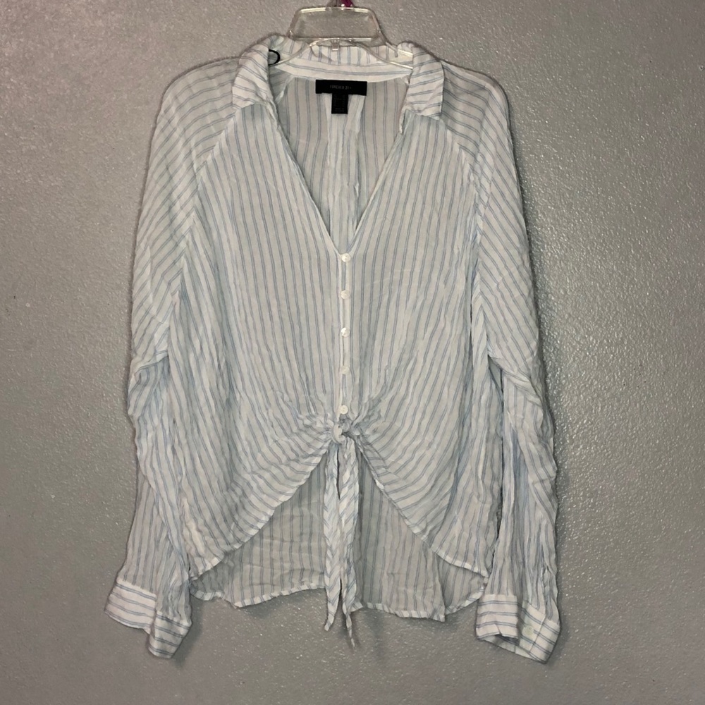 striped button up blouse